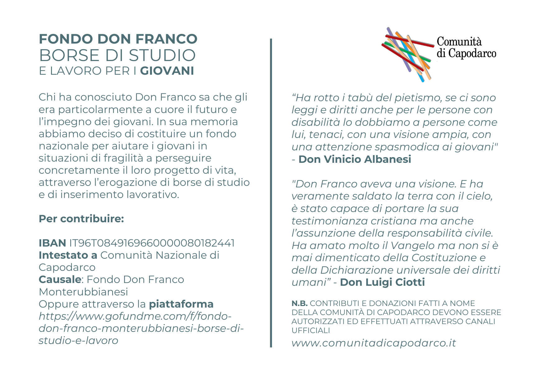 Fondo don Franco Cartolina 1