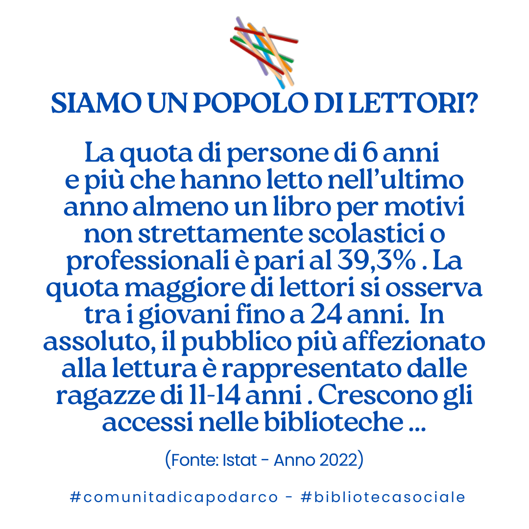 Lettura di libri e fruizione delle biblioteche: i numeri dell’Istat 2 libri e lettori