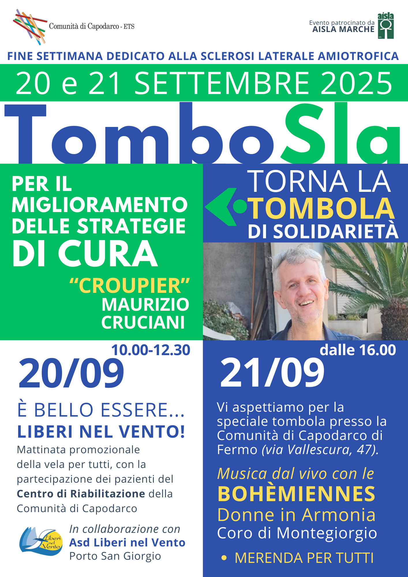 Sclerosi laterale amiotrofica, giro in vela per i pazienti della Riabilitazione e TomboSla: due giorni dedicati al miglioramento delle cure 1 tomboSLA 1